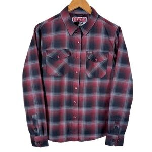 DIXXON Women’s The Count Plaid Pearl Snap Flannel M Limited Edition